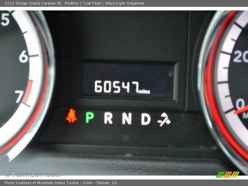 Redline 2 Coat Pearl / Black/Light Graystone 2013 Dodge Grand Caravan SE