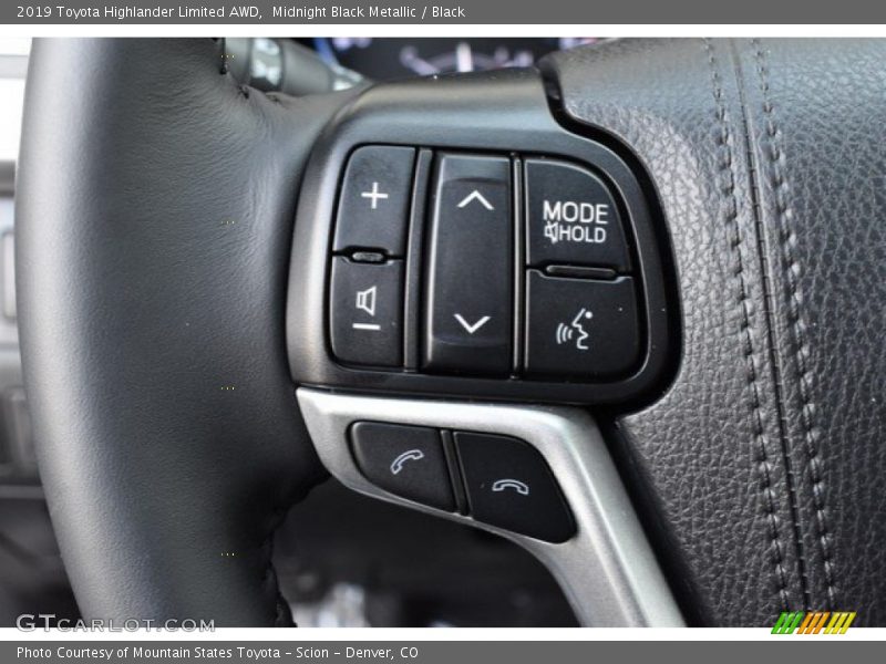 Midnight Black Metallic / Black 2019 Toyota Highlander Limited AWD
