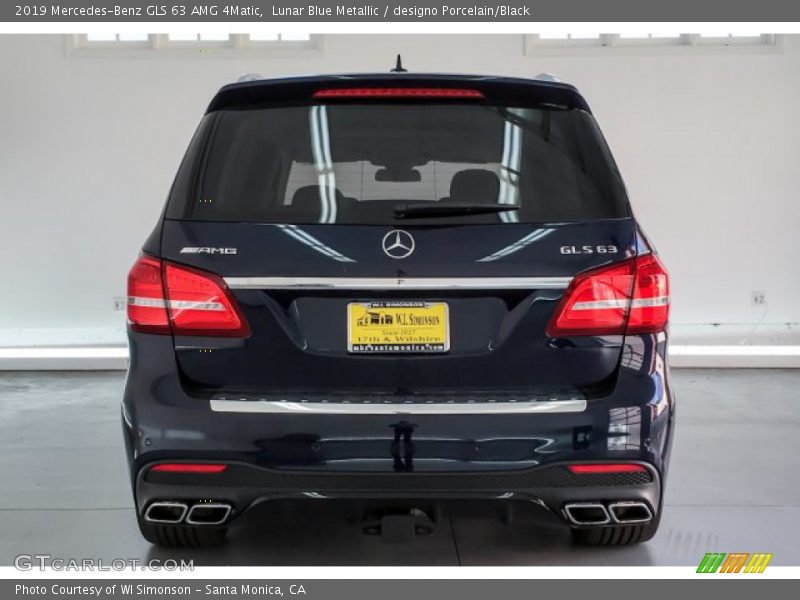 Lunar Blue Metallic / designo Porcelain/Black 2019 Mercedes-Benz GLS 63 AMG 4Matic