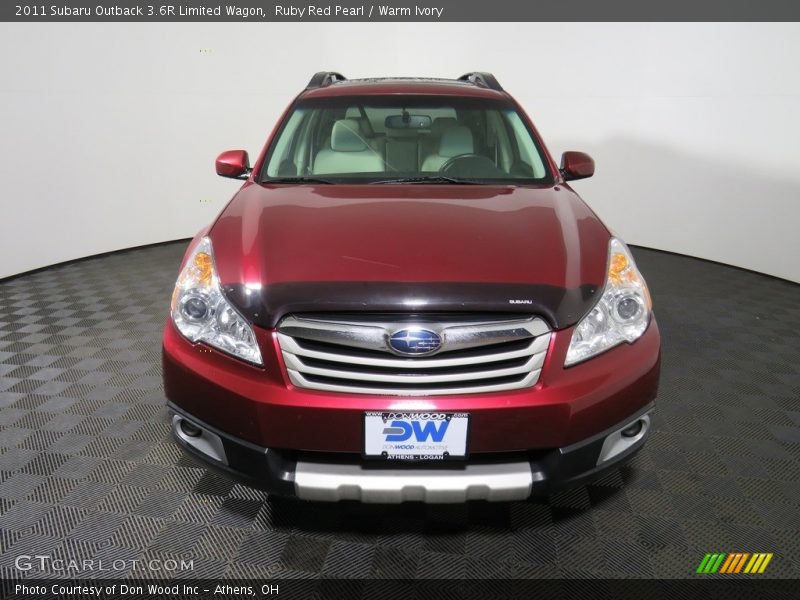 Ruby Red Pearl / Warm Ivory 2011 Subaru Outback 3.6R Limited Wagon