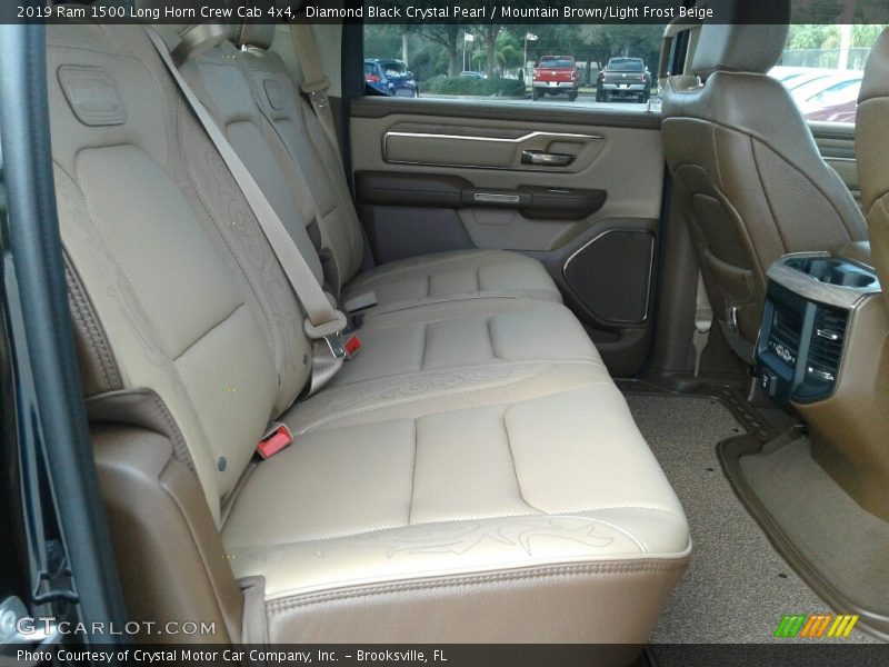 Diamond Black Crystal Pearl / Mountain Brown/Light Frost Beige 2019 Ram 1500 Long Horn Crew Cab 4x4