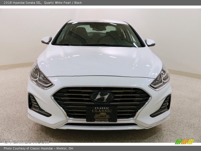 Quartz White Pearl / Black 2018 Hyundai Sonata SEL