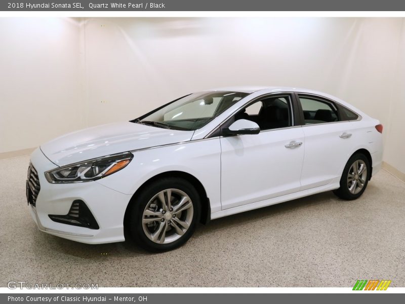 Quartz White Pearl / Black 2018 Hyundai Sonata SEL