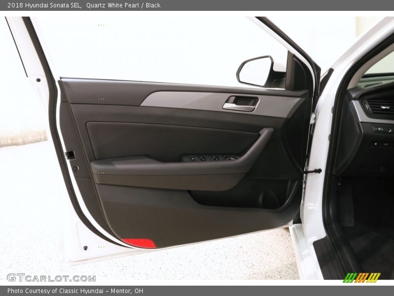 Quartz White Pearl / Black 2018 Hyundai Sonata SEL