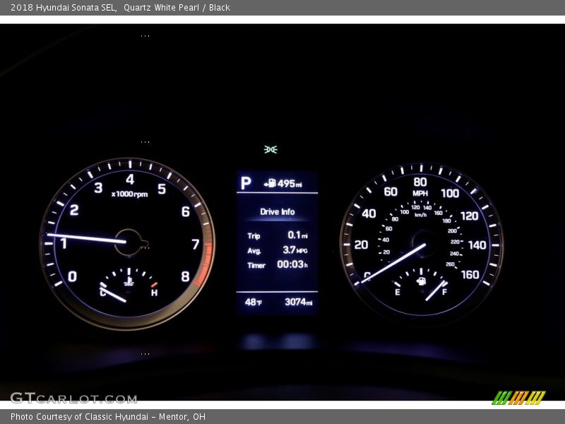 Quartz White Pearl / Black 2018 Hyundai Sonata SEL