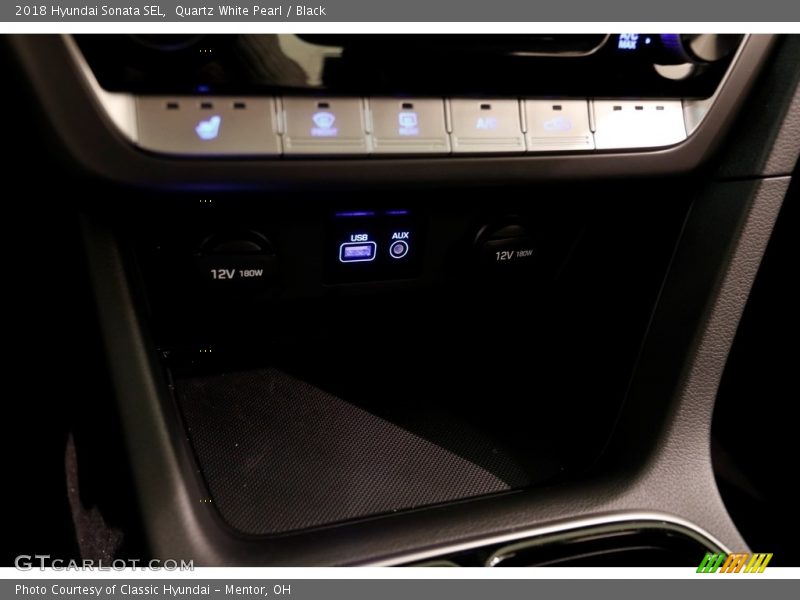 Quartz White Pearl / Black 2018 Hyundai Sonata SEL