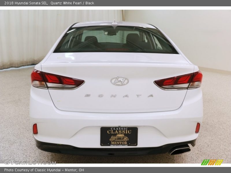 Quartz White Pearl / Black 2018 Hyundai Sonata SEL
