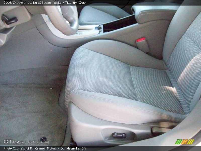 White / Titanium Gray 2008 Chevrolet Malibu LS Sedan