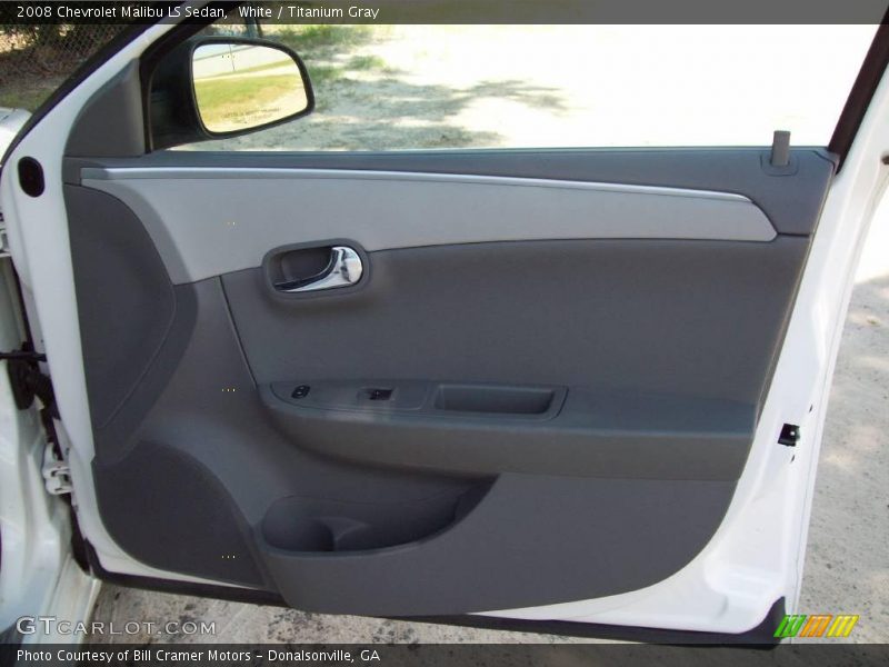 White / Titanium Gray 2008 Chevrolet Malibu LS Sedan