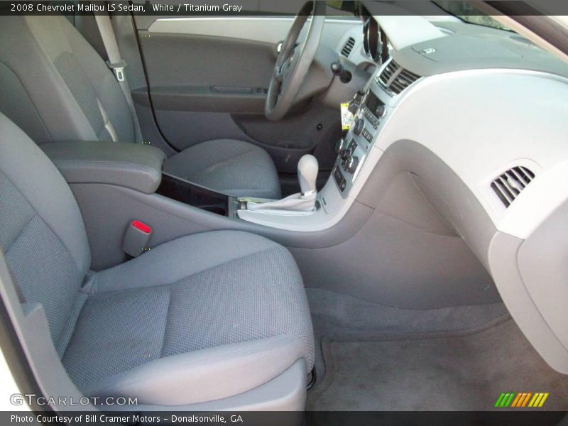 White / Titanium Gray 2008 Chevrolet Malibu LS Sedan