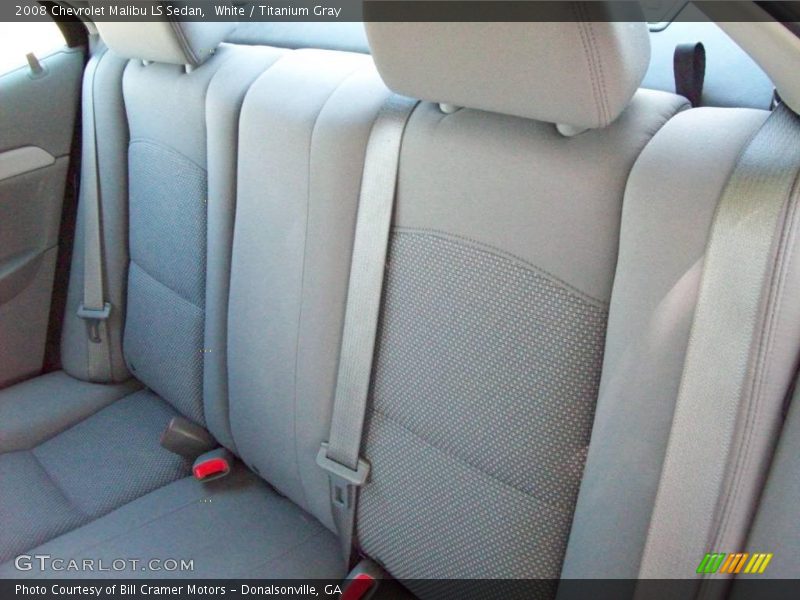 White / Titanium Gray 2008 Chevrolet Malibu LS Sedan