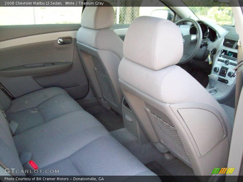 White / Titanium Gray 2008 Chevrolet Malibu LS Sedan