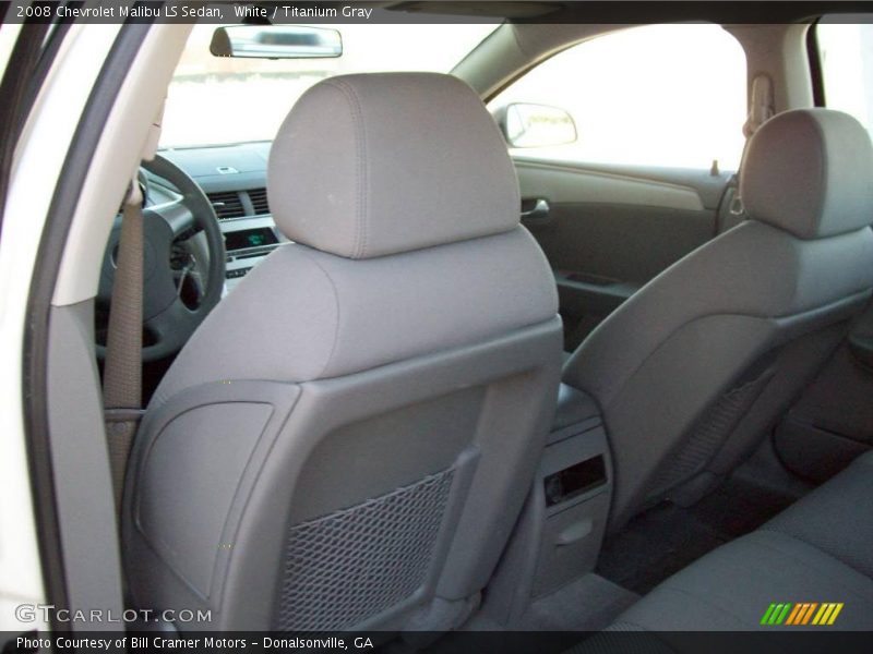 White / Titanium Gray 2008 Chevrolet Malibu LS Sedan