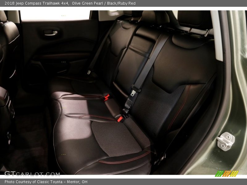 Olive Green Pearl / Black/Ruby Red 2018 Jeep Compass Trailhawk 4x4