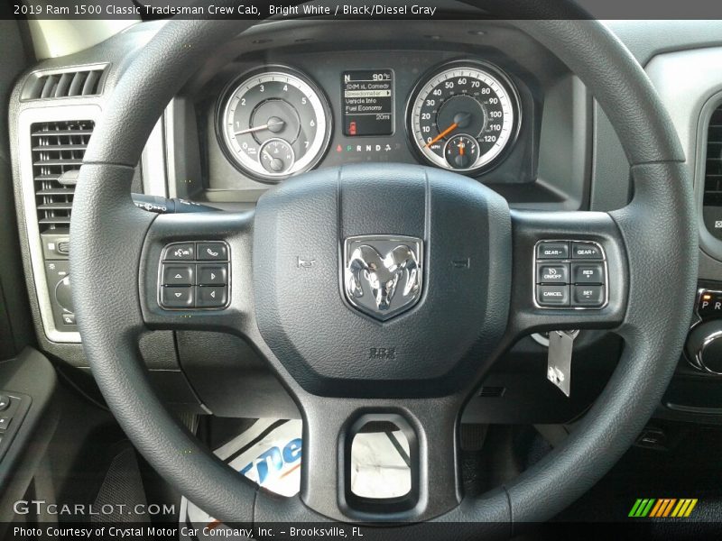 Bright White / Black/Diesel Gray 2019 Ram 1500 Classic Tradesman Crew Cab