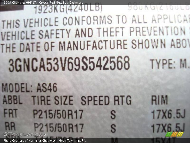 Crystal Red Metallic / Cashmere 2009 Chevrolet HHR LT