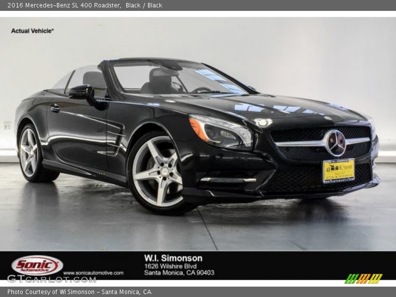 Black / Black 2016 Mercedes-Benz SL 400 Roadster