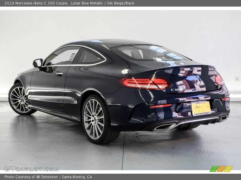 Lunar Blue Metallic / Silk Beige/Black 2019 Mercedes-Benz C 300 Coupe
