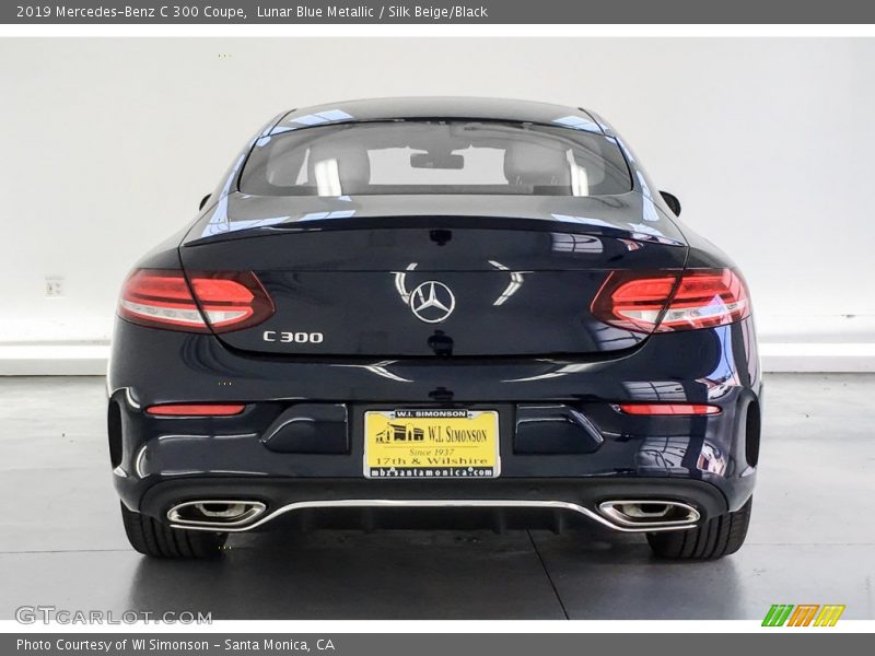 Lunar Blue Metallic / Silk Beige/Black 2019 Mercedes-Benz C 300 Coupe