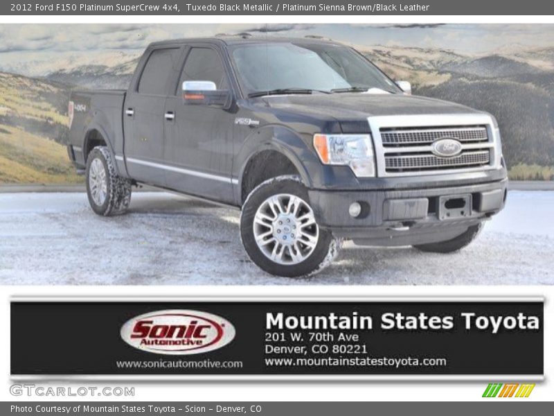 Tuxedo Black Metallic / Platinum Sienna Brown/Black Leather 2012 Ford F150 Platinum SuperCrew 4x4