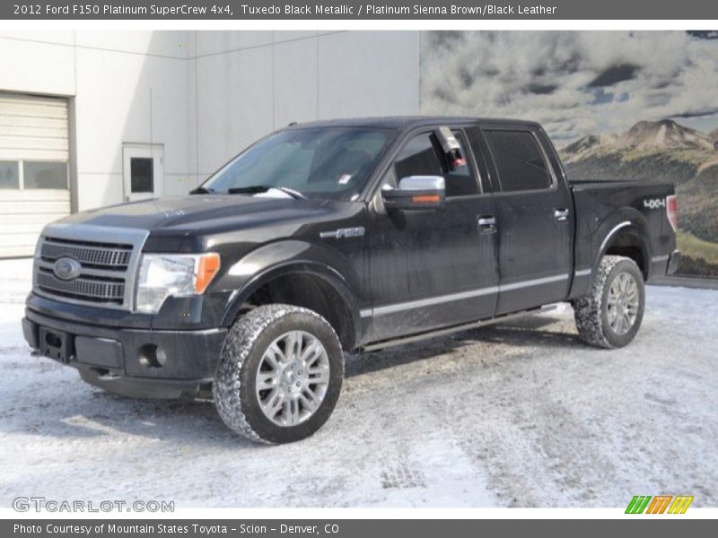 Tuxedo Black Metallic / Platinum Sienna Brown/Black Leather 2012 Ford F150 Platinum SuperCrew 4x4