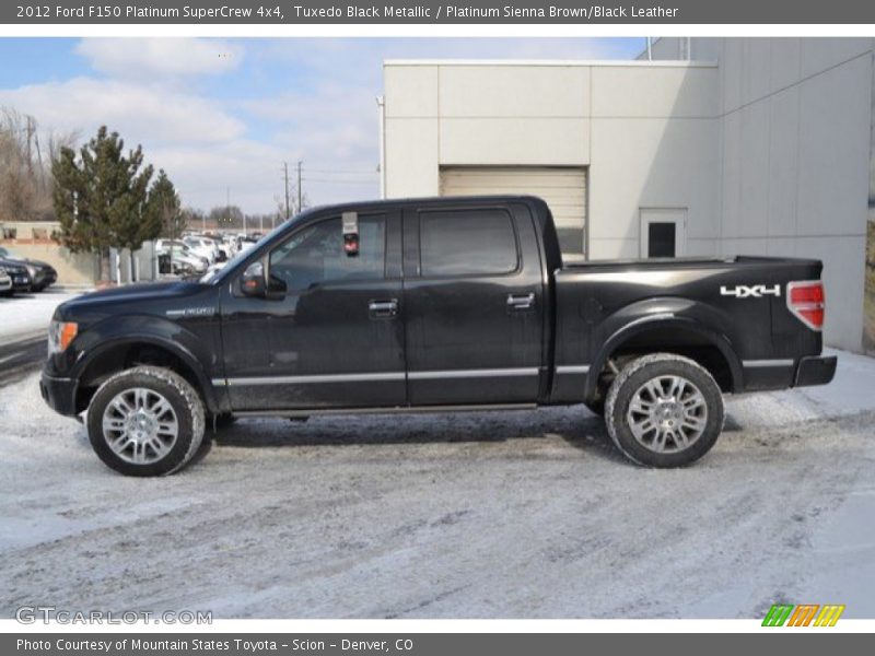 Tuxedo Black Metallic / Platinum Sienna Brown/Black Leather 2012 Ford F150 Platinum SuperCrew 4x4