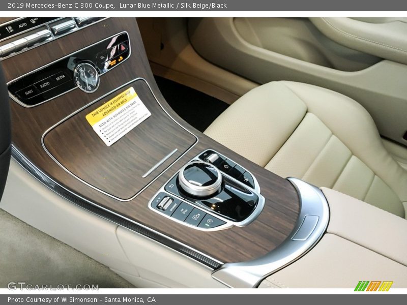 Lunar Blue Metallic / Silk Beige/Black 2019 Mercedes-Benz C 300 Coupe