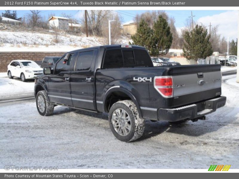 Tuxedo Black Metallic / Platinum Sienna Brown/Black Leather 2012 Ford F150 Platinum SuperCrew 4x4