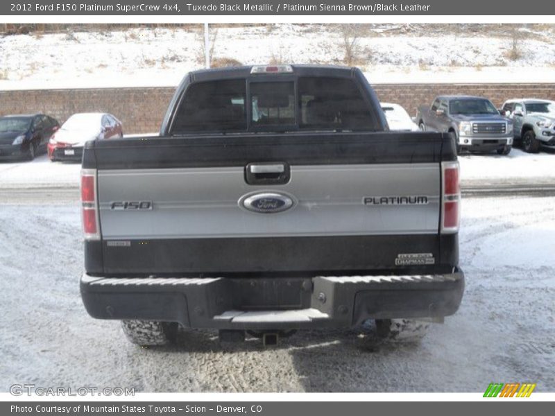 Tuxedo Black Metallic / Platinum Sienna Brown/Black Leather 2012 Ford F150 Platinum SuperCrew 4x4