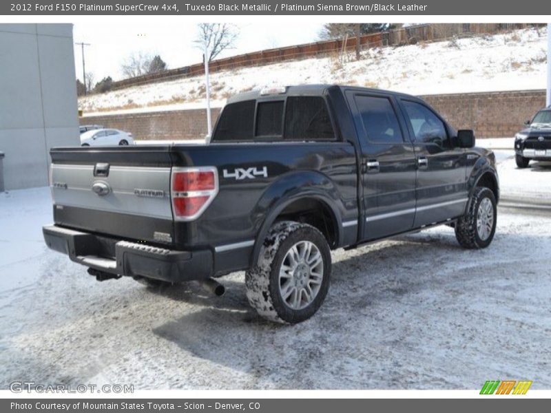 Tuxedo Black Metallic / Platinum Sienna Brown/Black Leather 2012 Ford F150 Platinum SuperCrew 4x4