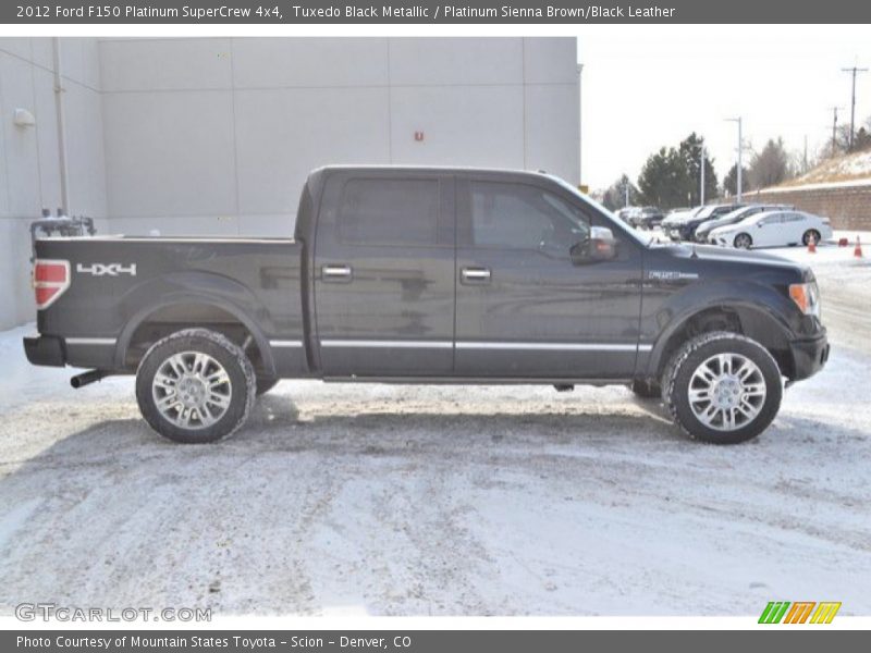 Tuxedo Black Metallic / Platinum Sienna Brown/Black Leather 2012 Ford F150 Platinum SuperCrew 4x4