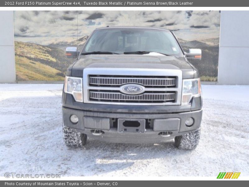 Tuxedo Black Metallic / Platinum Sienna Brown/Black Leather 2012 Ford F150 Platinum SuperCrew 4x4