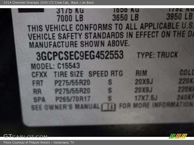 Black / Jet Black 2014 Chevrolet Silverado 1500 LTZ Crew Cab