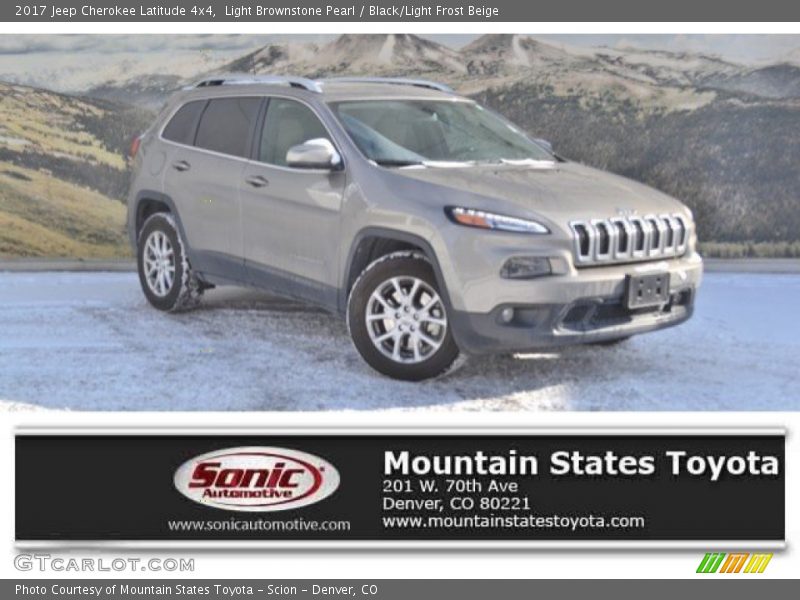 Light Brownstone Pearl / Black/Light Frost Beige 2017 Jeep Cherokee Latitude 4x4