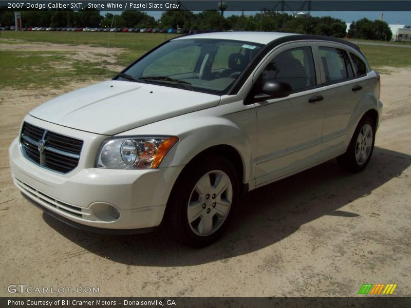 Stone White / Pastel Slate Gray 2007 Dodge Caliber SXT