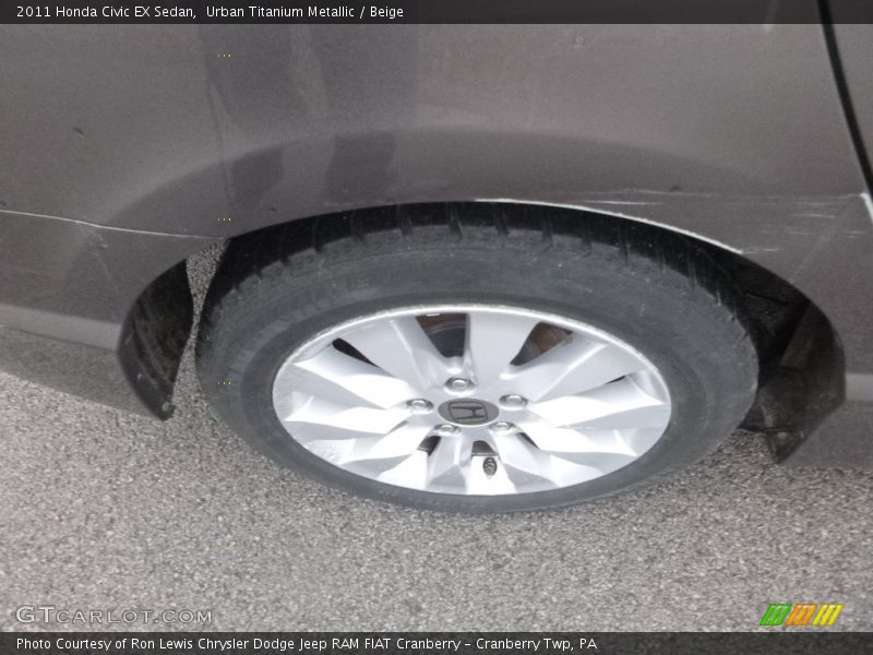 Urban Titanium Metallic / Beige 2011 Honda Civic EX Sedan