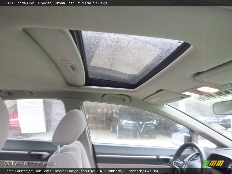 Urban Titanium Metallic / Beige 2011 Honda Civic EX Sedan