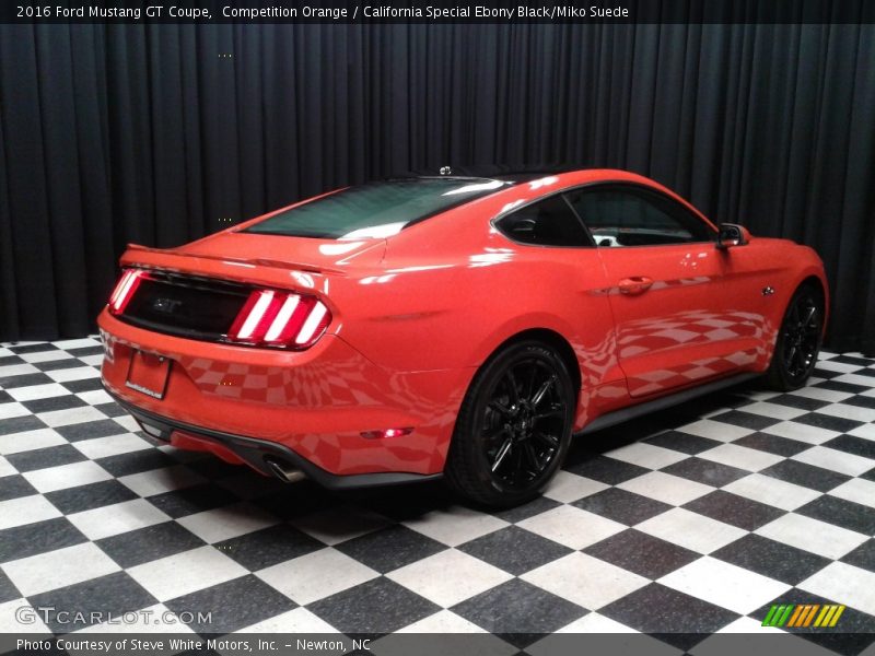 Competition Orange / California Special Ebony Black/Miko Suede 2016 Ford Mustang GT Coupe