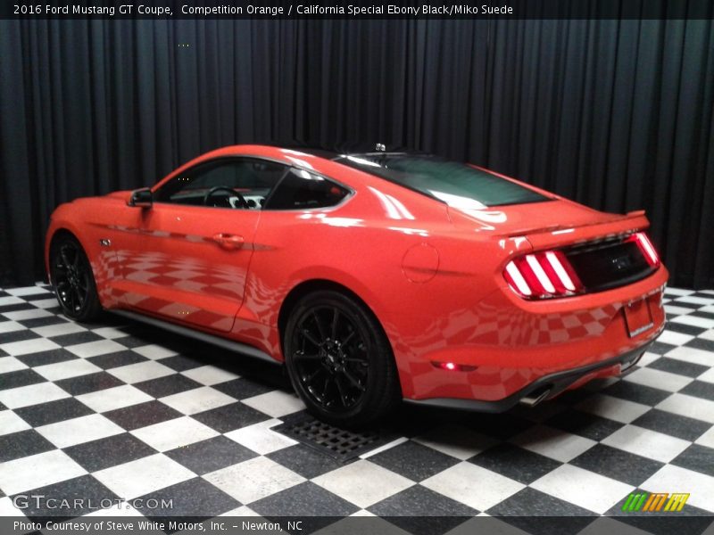 Competition Orange / California Special Ebony Black/Miko Suede 2016 Ford Mustang GT Coupe