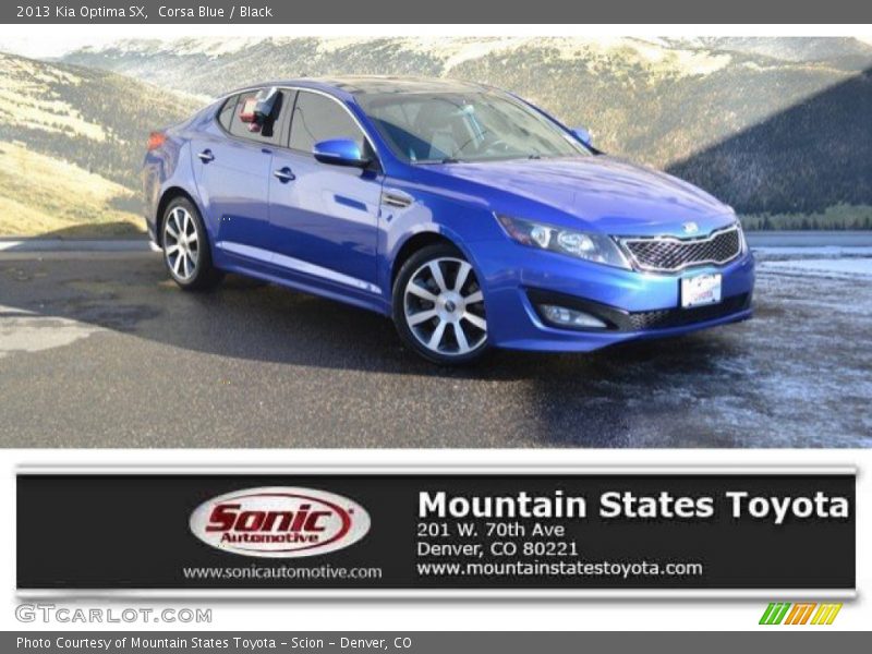 Corsa Blue / Black 2013 Kia Optima SX