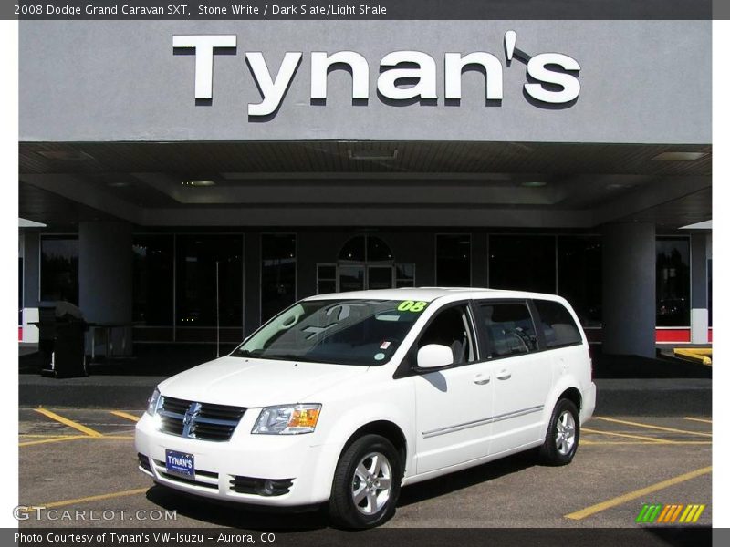 Stone White / Dark Slate/Light Shale 2008 Dodge Grand Caravan SXT
