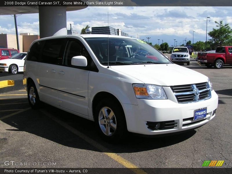 Stone White / Dark Slate/Light Shale 2008 Dodge Grand Caravan SXT