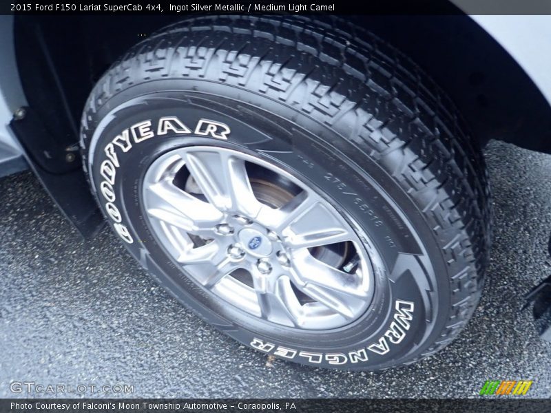 Ingot Silver Metallic / Medium Light Camel 2015 Ford F150 Lariat SuperCab 4x4