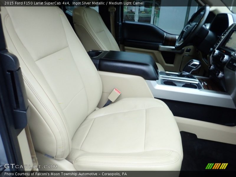 Ingot Silver Metallic / Medium Light Camel 2015 Ford F150 Lariat SuperCab 4x4
