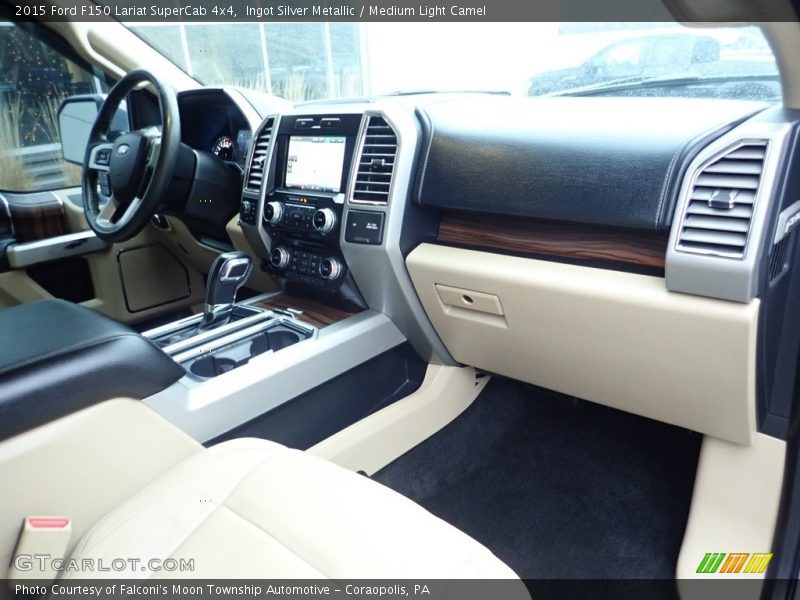 Ingot Silver Metallic / Medium Light Camel 2015 Ford F150 Lariat SuperCab 4x4