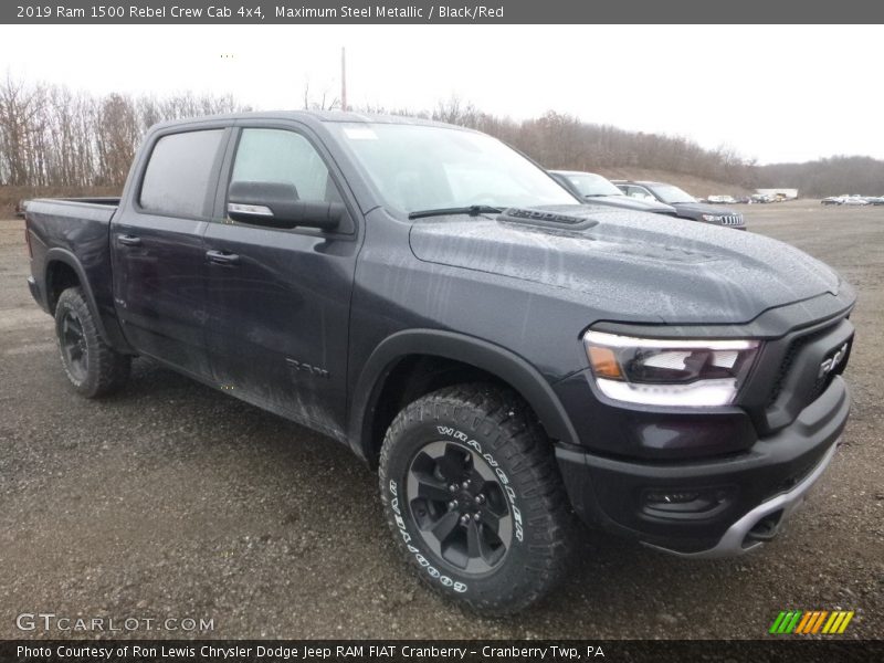 Maximum Steel Metallic / Black/Red 2019 Ram 1500 Rebel Crew Cab 4x4