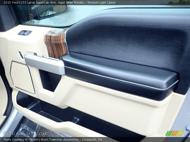 Ingot Silver Metallic / Medium Light Camel 2015 Ford F150 Lariat SuperCab 4x4