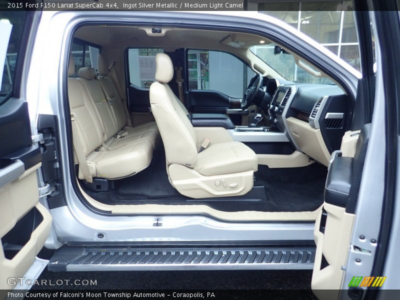 Ingot Silver Metallic / Medium Light Camel 2015 Ford F150 Lariat SuperCab 4x4
