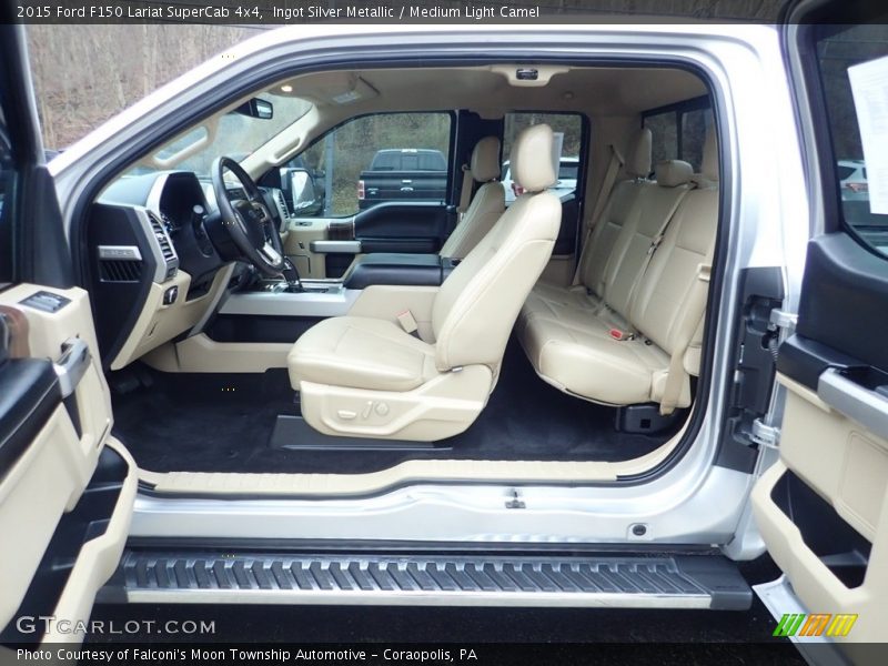 Ingot Silver Metallic / Medium Light Camel 2015 Ford F150 Lariat SuperCab 4x4