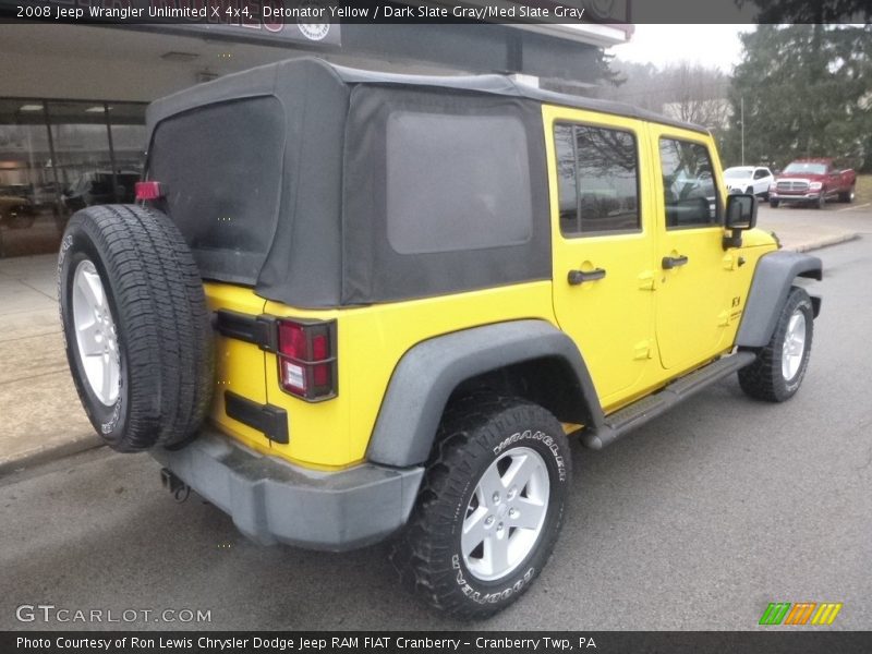 Detonator Yellow / Dark Slate Gray/Med Slate Gray 2008 Jeep Wrangler Unlimited X 4x4